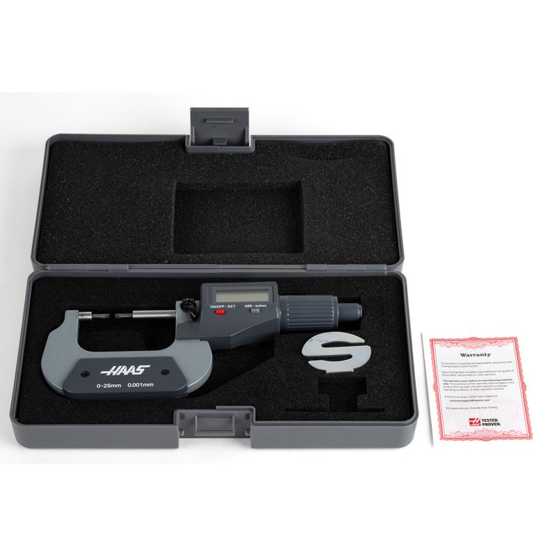 0-1" (0-25mm) Digital Spline Micrometer, 0.00005" (0.001mm) Resolution