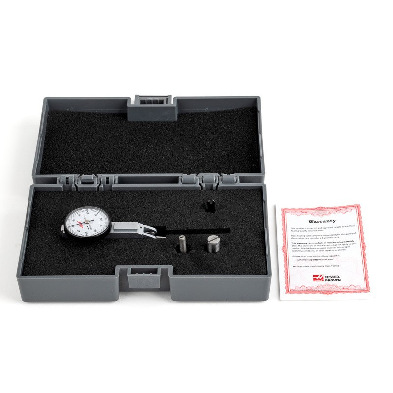 Dial Test Indicator, 0.002mm Graduation, 0.2mm Range, 0-100-0 Dial, Ruby Tip