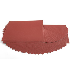 Абразивний лист для тканини, ширина 9 дюймів x довжина 11 дюймів, оксид алюмінію, зернистість 320, дуже дрібний - упаковка з 25 штук