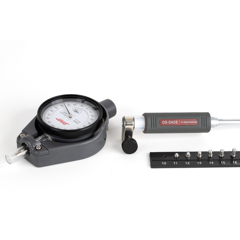 10-18mm High Resolution Dial Bore Gage, 0.001mm Graduation, 100mm Reach