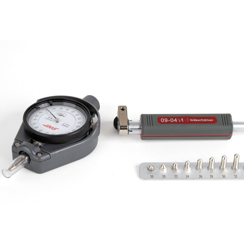 18-35mm High Resolution Dial Bore Gage, 0.001mm Graduation, 150mm Reach