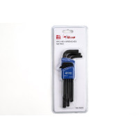 Набір із 9 шестигранних ключів з довгим Г-подібним лезом, 1,5 мм - 10 мм