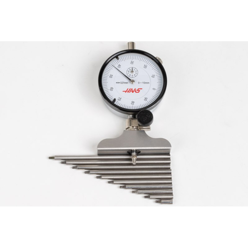 0-100mm Dial Depth Gauge, 64mm Base, 0.01mm Graduation