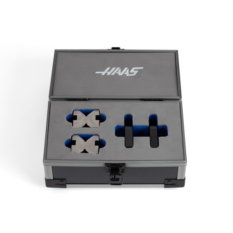 Комплект V-подібного блоку та затискача із загартованої сталі, 45x40x35 мм, кут V 90°, діапазон затискання Ø 6-30 мм