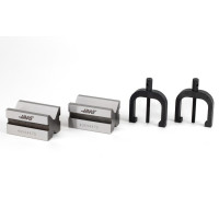 Комплект V-подібного блоку та затискача із загартованої сталі, 70x44x40 мм, кут V 90°, діапазон затискання Ø 6-32 мм