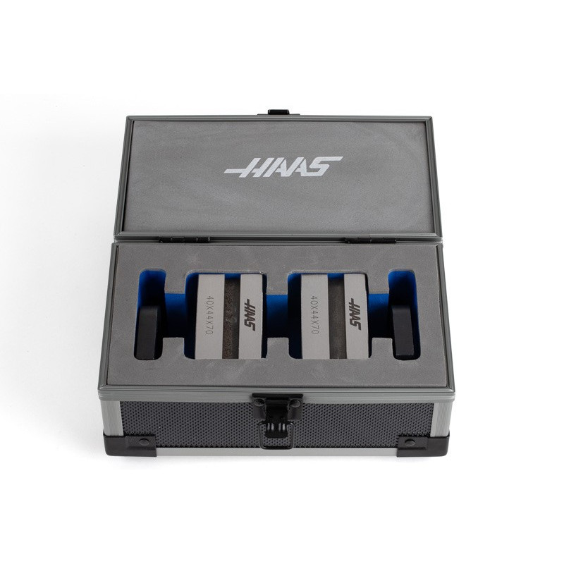 Комплект V-подібного блоку та затискача із загартованої сталі, 70x44x40 мм, кут V 90°, діапазон затискання Ø 6-32 мм