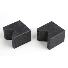 Пара гранітних V-подібних блоків, 70x50x70 мм, кут V 90°, діапазон діаметрів 5-45 мм