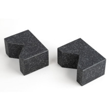 Пара гранітних V-подібних блоків, 100x50x70 мм, кут 90° V, діапазон діаметрів 5-45 мм