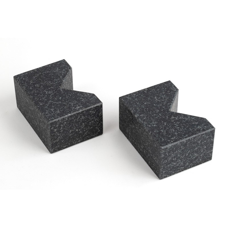 Granite V-Block Pair, 100x50x70mm, 90° V Angle, 5-45mm Ø Range