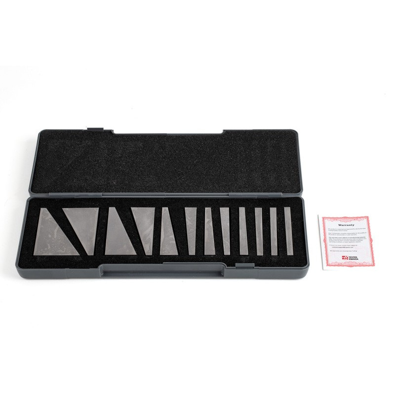 12-предметний набір кутових блоків, 0,25° - 30°