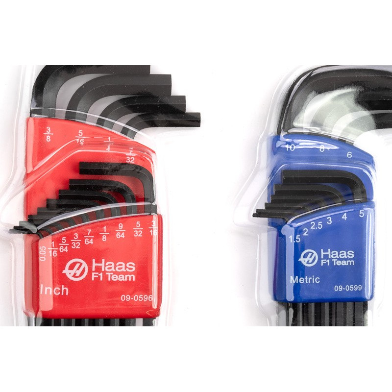 Набір із 22 предметів, комбінованих шестигранних ключів з кульковим кінцем та довгою рукояткою, L-подібний, 0,05" - 3/8" та 1,5 мм - 10 мм