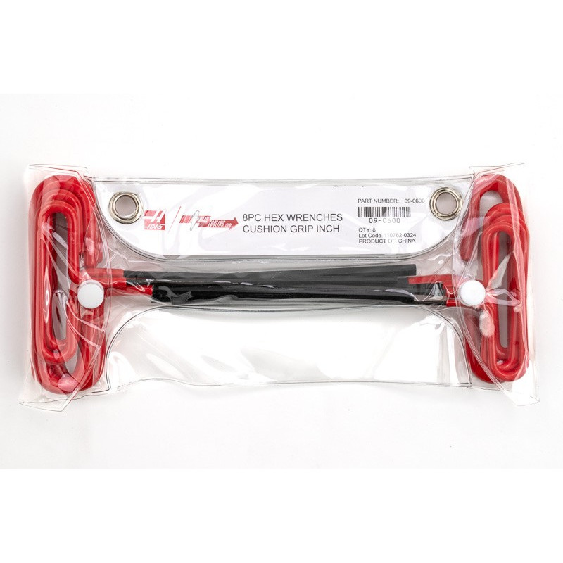 Набір із 8 предметів, довгих шестигранних ключів з Т-подібною ручкою та подушечкою, 3/32" - 1/4"