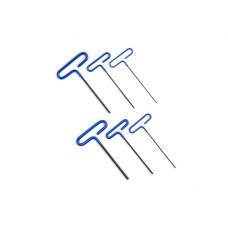 Набір із 6 довгих шестигранних ключів з Т-подібною ручкою та подушкоподібною рукояткою, 2 мм - 6 мм