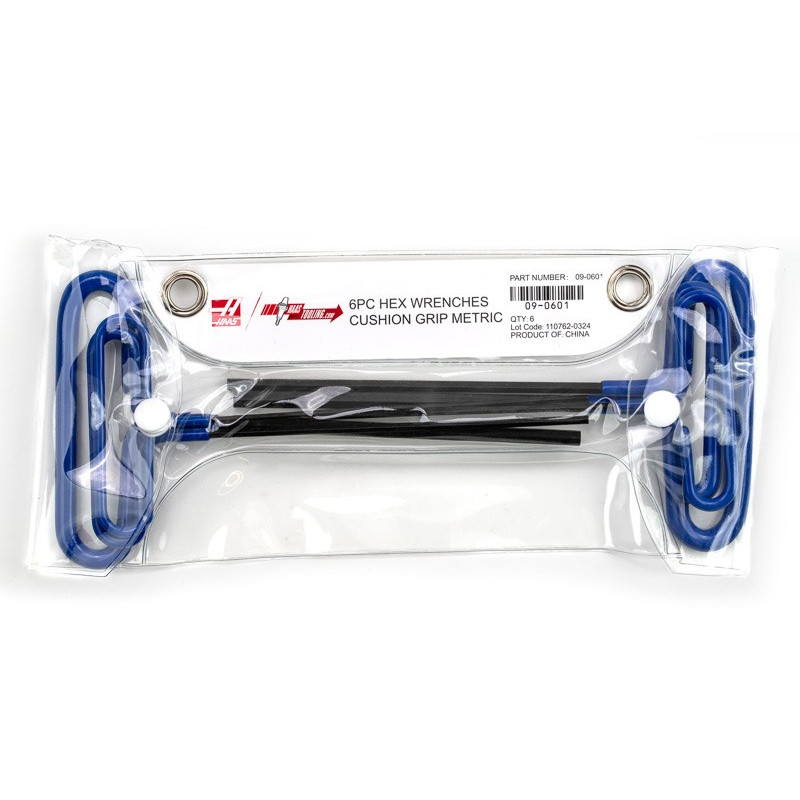 Набір із 6 довгих шестигранних ключів з Т-подібною ручкою та подушкоподібною рукояткою, 2 мм - 6 мм