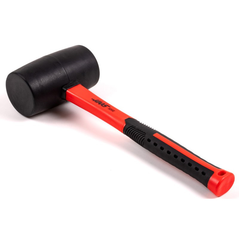 Haas 32oz / 2lb HI-Strength Rubber Mallet, TPR Grip