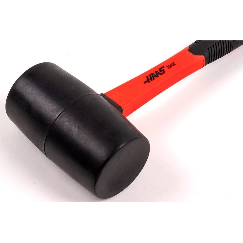 Haas 32oz / 2lb HI-Strength Rubber Mallet, TPR Grip