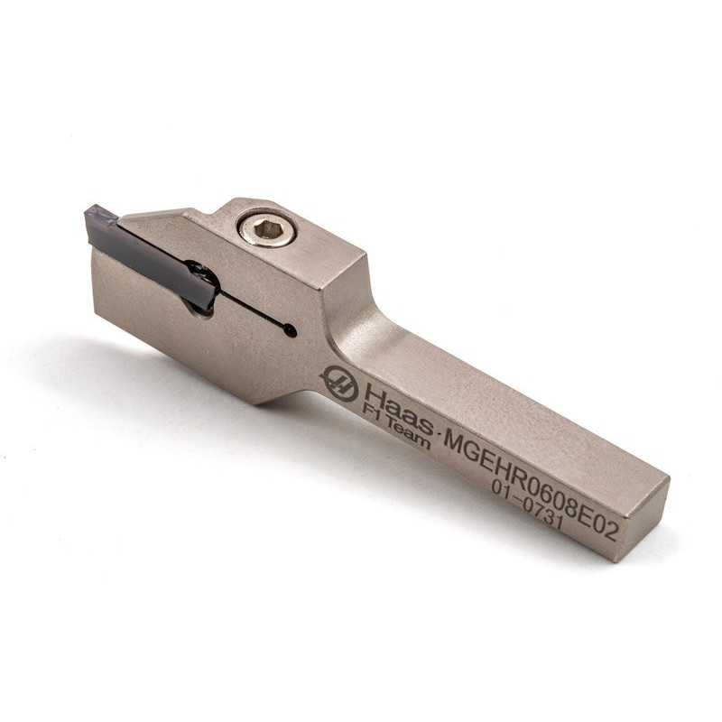 HCMR06-E02, Інструмент для зовнішнього (OD) канавок із прямокутним сталевим хвостовиком 6x8 мм, правий, розмір пластини 2