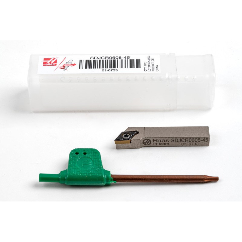 SDJCR0608, токарний інструмент для зовнішнього (OD) різця з прямокутним сталевим хвостовиком 6x8 мм, правий, з гвинтовим фіксатором
