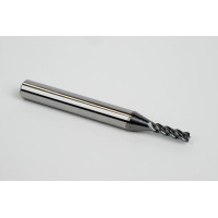 Твердосплавна кінцева фреза діаметром 3 мм, 4-зуба, гібридне покриття AlCrN, гладкий хвостовик 6 мм x 11 мм LOC, фаска 0,1 мм, HTPM