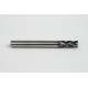 6mm Dia. Carbide End Mill, 4 Flute, Hyb. AlCrN Coated, 6mm Smooth Shank x 13mm LOC, 0.2mm Chamfer, HTPM