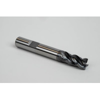 Твердосплавна кінцева фреза діаметром 10 мм, 4-зуба, гібридне покриття AlCrN, хвостовик Weldon 10 мм x 22 мм LOC, фаска 0,3 мм, HTPM