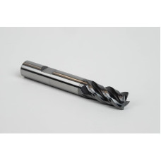 Твердосплавна кінцева фреза діаметром 12 мм, 4-зуба, гібридне покриття AlCrN, хвостовик Weldon 12 мм x 26 мм LOC, фаска 0,35 мм, HTPM