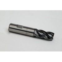 Твердосплавна кінцева фреза діаметром 20 мм, 4-зуба, гібридне покриття AlCrN, хвостовик Weldon 20 мм x 38 мм LOC, фаска 0,5 мм, HTPM