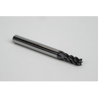 Твердосплавна кінцева фреза діаметром 5 мм, 5-зуба, покриття AlTiN, гладкий хвостовик 6 мм x 13 мм LOC, фаска 0,15 мм, високотемпературна обробка (HTM)
