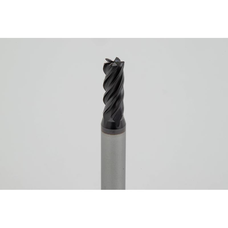 5mm Dia. Carbide End Mill, 5 Flute, AlTiN Coated, 6mm Smooth Shank x 13mm LOC, 0.15mm Chamfer, HTM