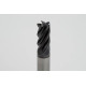 8mm Dia. Carbide End Mill, 5 Flute, AlTiN Coated, 8mm Smooth Shank x 16mm LOC, 0.2mm Chamfer, HTM