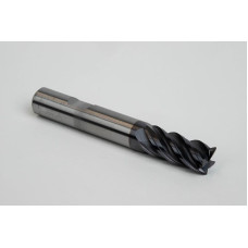 Твердосплавна кінцева фреза діаметром 12 мм, 5-зуба, покриття AlTiN, хвостовик Weldon 12 мм x 26 мм LOC, фаска 0,35 мм, високоміцна обробка (HTM)