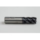 25mm Dia. Carbide End Mill, 5 Flute, AlTiN Coated, 25mm Weldon Shank x 45mm LOC, 0.5mm Chamfer, HTM
