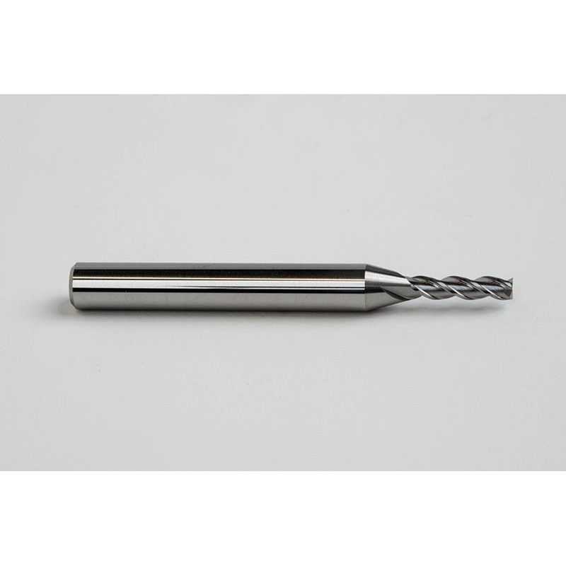 3mm Dia. Carbide End Mill, 3 Flute, Uncoated, 6mm Smooth Shank x 11mm LOC, Square Profile, HSAM2