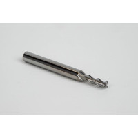 Твердосплавна кінцева фреза діаметром 4 мм, 3-зуба, без покриття, гладкий хвостовик 6 мм x 12 мм LOC, квадратний профіль, HSAM2