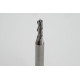 4mm Dia. Carbide End Mill, 3 Flute, Uncoated, 6mm Smooth Shank x 12mm LOC, Square Profile, HSAM2
