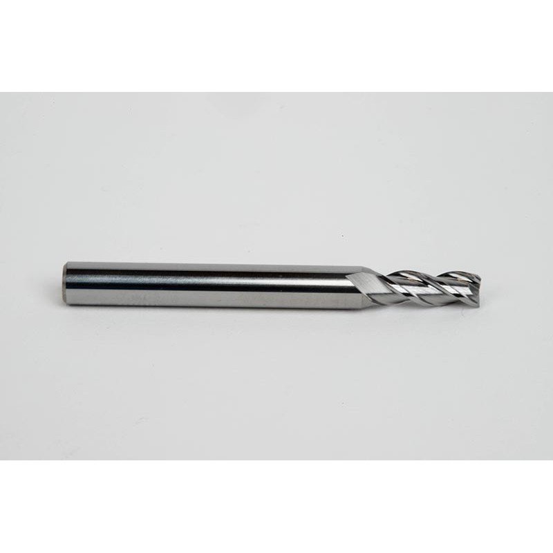 5mm Dia. Carbide End Mill, 3 Flute, Uncoated, 6mm Smooth Shank x 13mm LOC, Square Profile, HSAM2