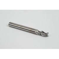 Твердосплавна кінцева фреза діаметром 6 мм, 3-зуба, без покриття, гладкий хвостовик 6 мм x 13 мм LOC, квадратний профіль, HSAM2