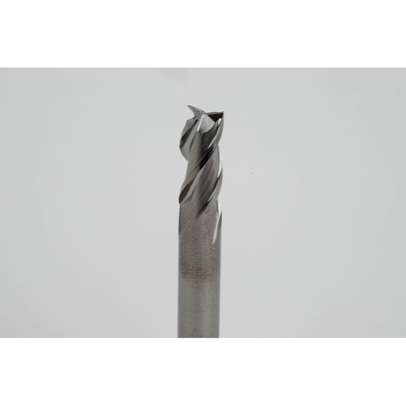 6mm Dia. Carbide End Mill, 3 Flute, Uncoated, 6mm Smooth Shank x 13mm LOC, Square Profile, HSAM2