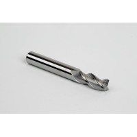 Твердосплавна кінцева фреза діаметром 10 мм, 3-зуба, без покриття, гладкий хвостовик 10 мм x 22 мм LOC, квадратний профіль, HSAM2