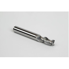 Твердосплавна кінцева фреза діаметром 10 мм, 3-зуба, без покриття, гладкий хвостовик 10 мм x 22 мм LOC, квадратний профіль, HSAM2
