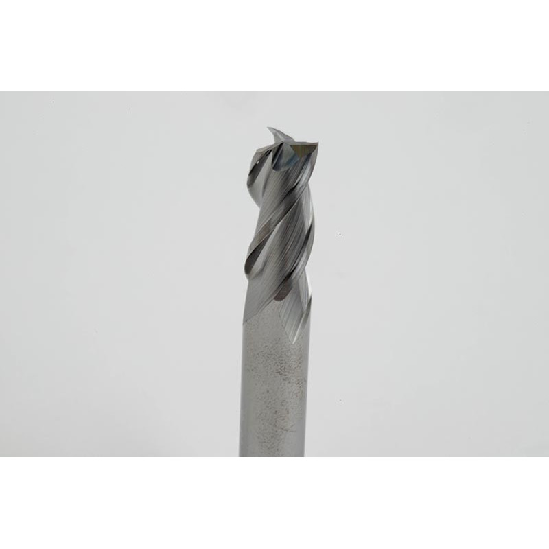 Твердосплавна кінцева фреза діаметром 10 мм, 3-зуба, без покриття, гладкий хвостовик 10 мм x 22 мм LOC, квадратний профіль, HSAM2