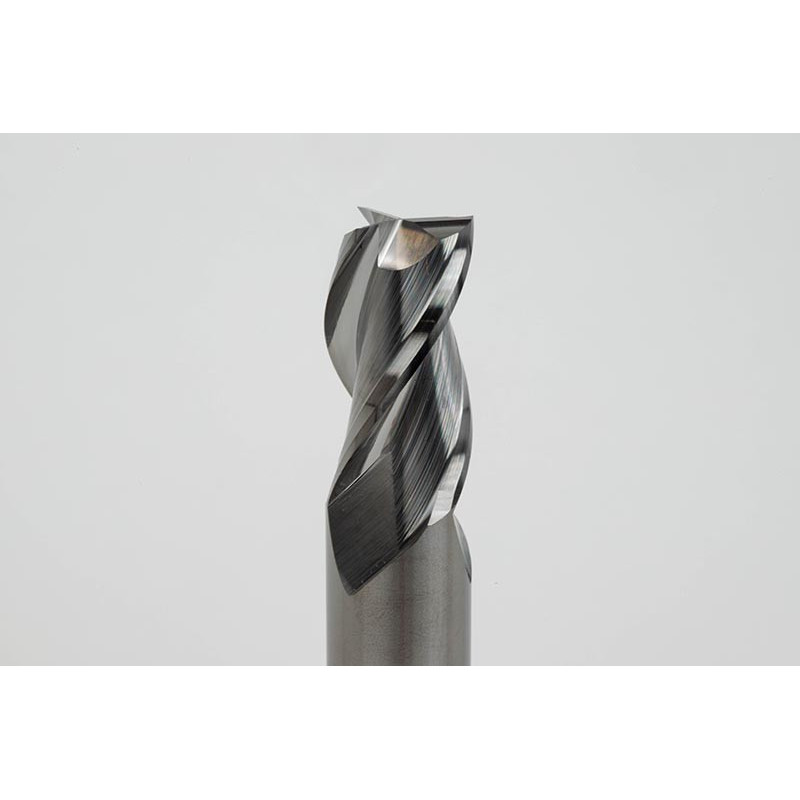 25mm Dia. Carbide End Mill, 3 Flute, Uncoated, 25mm Smooth Shank x 45mm LOC, Square Profile, HSAM2