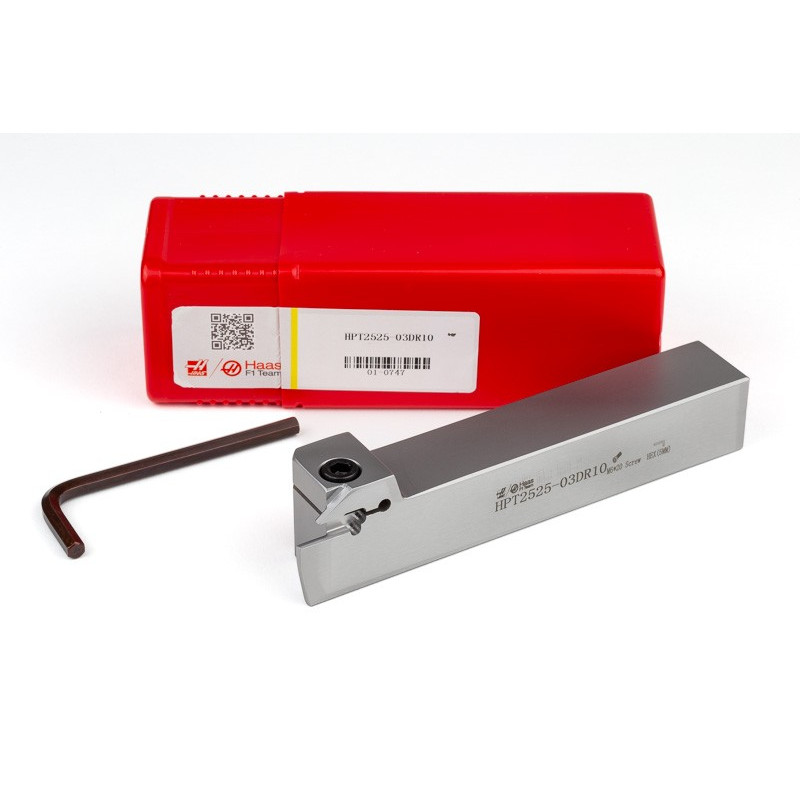 HPT2525-03DR10, 25mm Square Steel Shank External (OD) Grooving Tool, Right-Hand, Insert Size 3