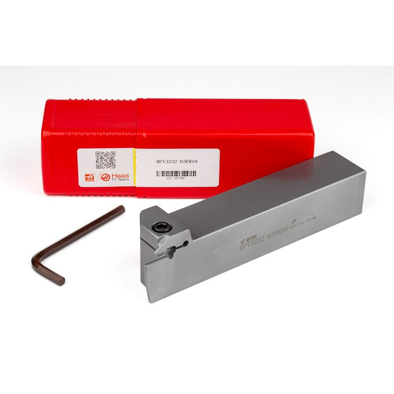 HPT3232-03ER10, 32mm Square Steel Shank External (OD) Grooving Tool, Right-Hand, Insert Size 3