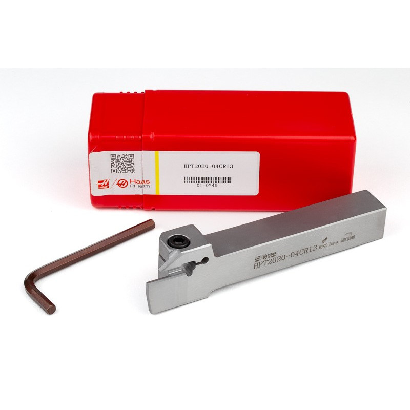 HPT2020-04CR13, 20mm Square Steel Shank External (OD) Grooving Tool, Right-Hand, Insert Size 4