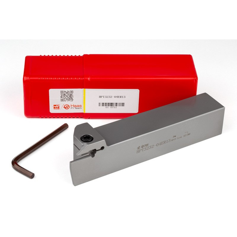 HPT3232-04ER13, 32mm Square Steel Shank External (OD) Grooving Tool, Right-Hand, Insert Size 4