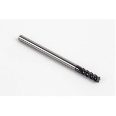 3mm Dia. Carbide End Mill, 5 Flute, AlTiN Coated, 3mm Smooth Shank x 9mm LOC, Square Profile, HTM
