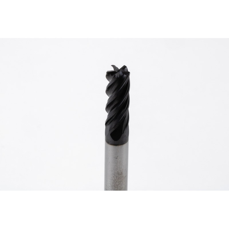 5mm Dia. Carbide End Mill, 5 Flute, AlTiN Coated, 5mm Smooth Shank x 12mm LOC, 0.3mm Radius, HTM