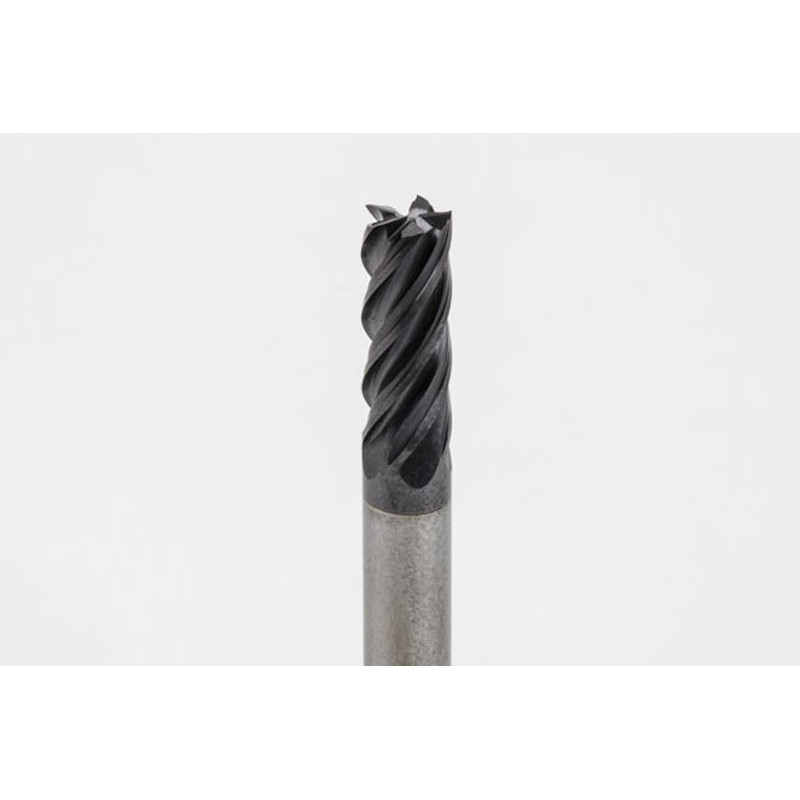 6mm Dia. Carbide End Mill, 5 Flute, AlTiN Coated, 6mm Smooth Shank x 15mm LOC, Square Profile, HTM