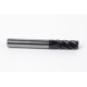 8mm Dia. Carbide End Mill, 5 Flute, AlTiN Coated, 8mm Smooth Shank x 20mm LOC, 1mm Radius, HTM